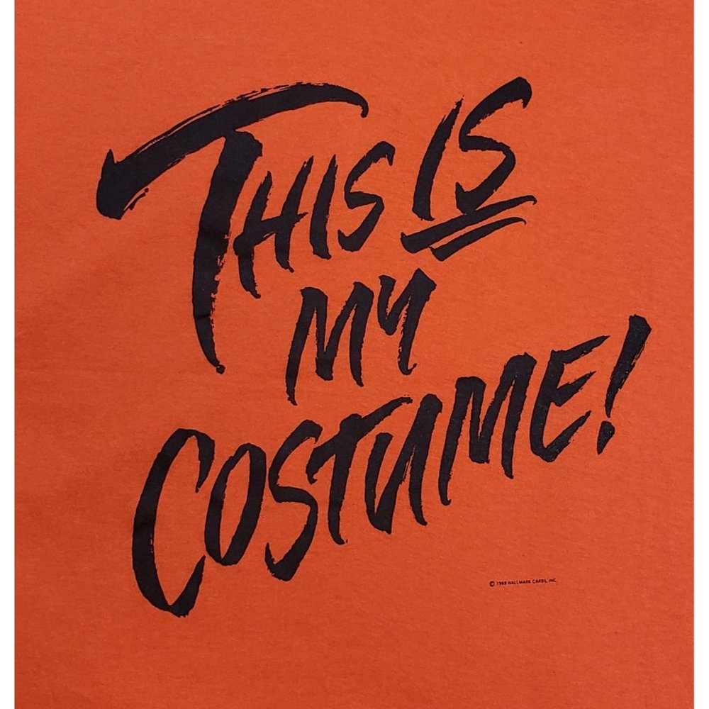 Vintage 80s Hallmark Cards This is My Costume! Halloween Single Stitch XL Shirt